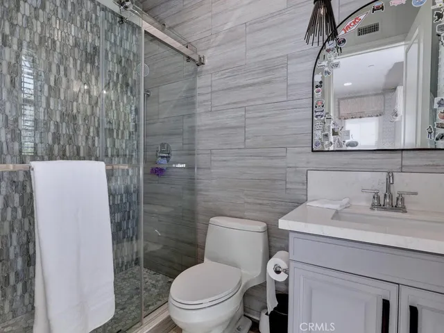 a view of backyard with seating space