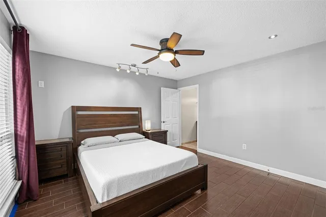 a bathroom with a shower and a toilet