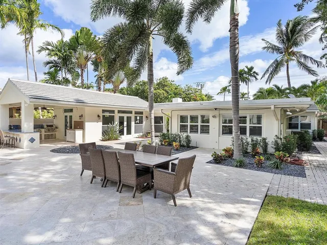 a view of a house with a patio