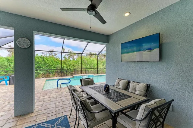 an aerial view of waterside residential houses