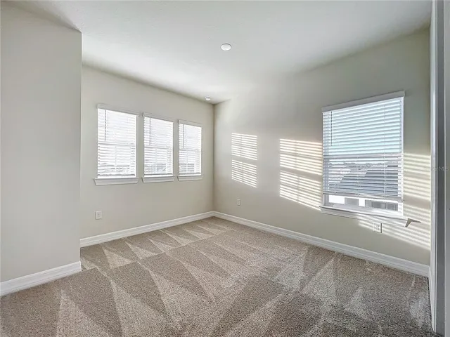 a view of a room with empty racks