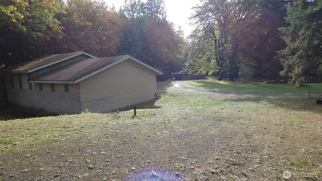 a backyard of a house