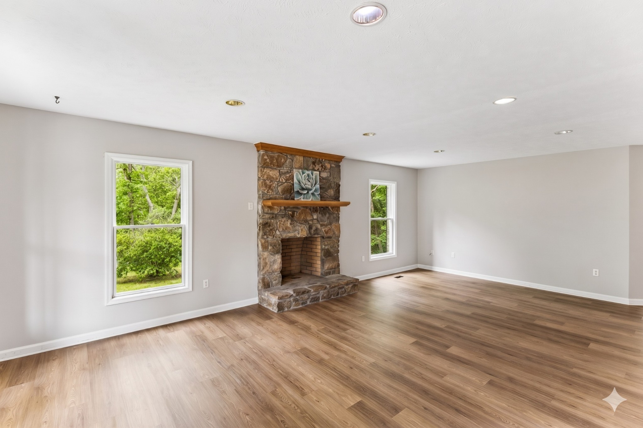 831 Defeated Creek Road Centerville, TN 37033 - Photo 3 of 26 an empty room with windows fire place and windows