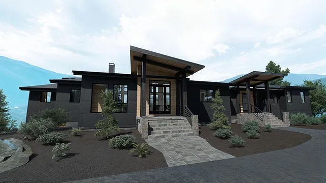 a front view of a house