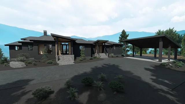 a couple of table and chairs under an umbrella