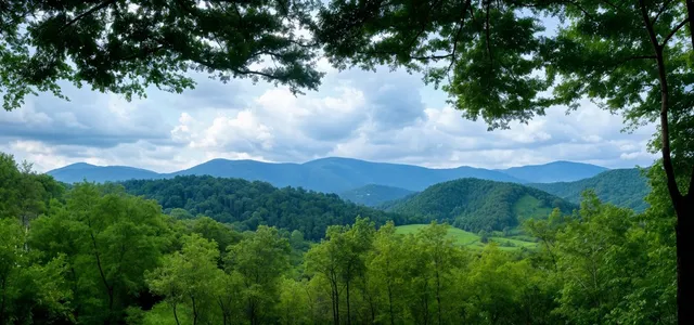 a view of a mountain in the distance in a field