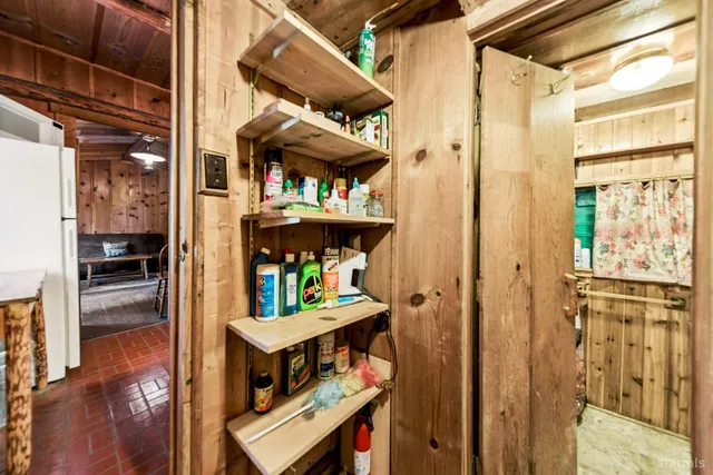 a view of storage and utility room