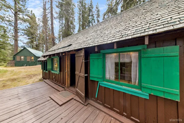 a view of a house with a deck