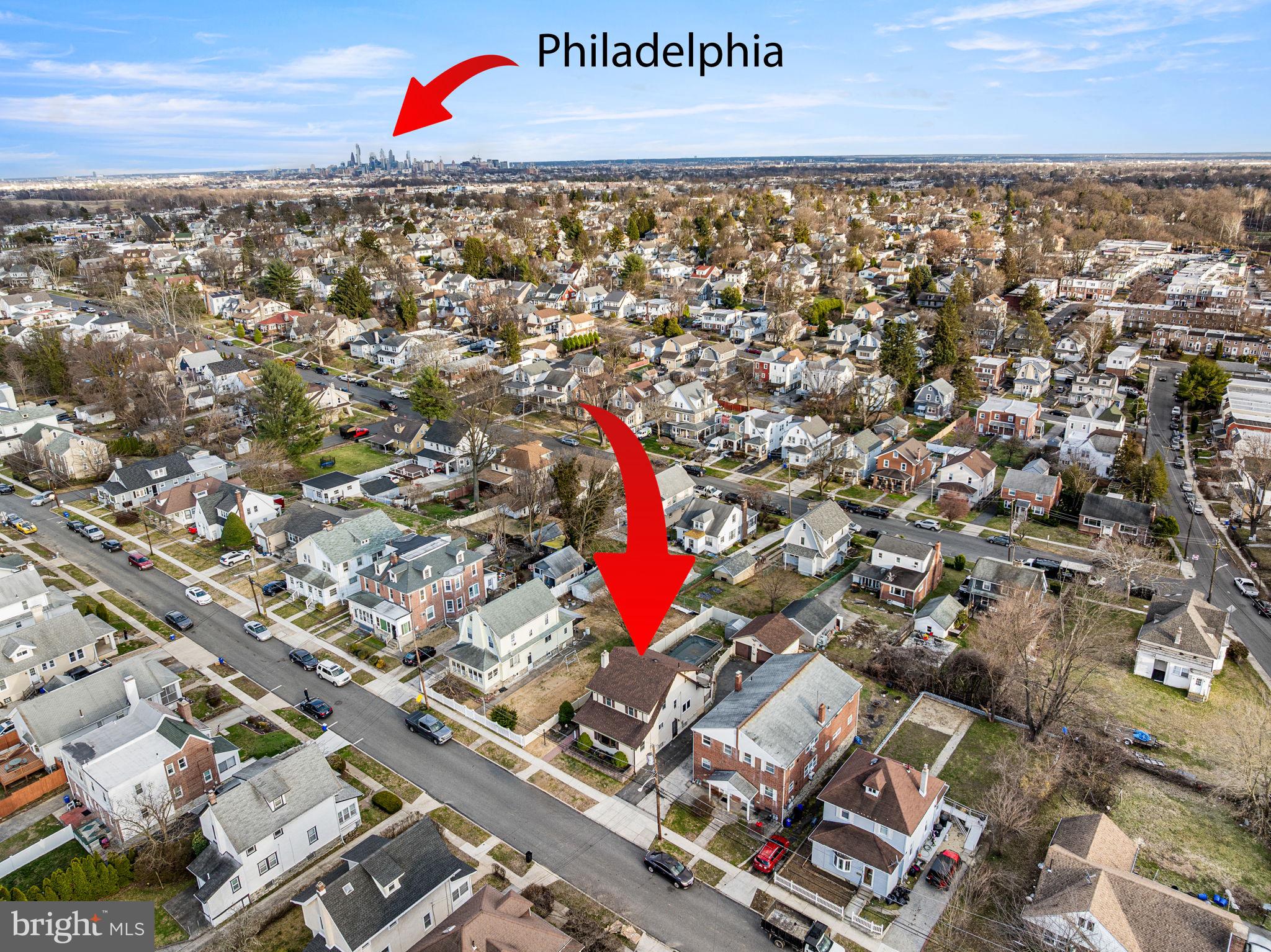 235 Ardmore Avenue Upper Darby, PA 19082 - Photo 22 of 23 an aerial view of residential building with an outdoor space