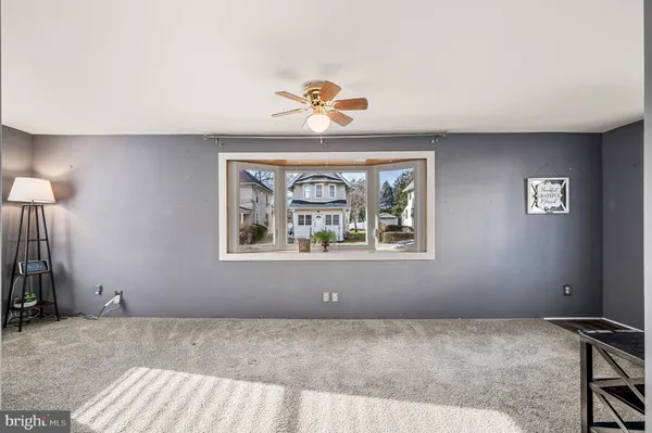 a view of a livingroom with a window