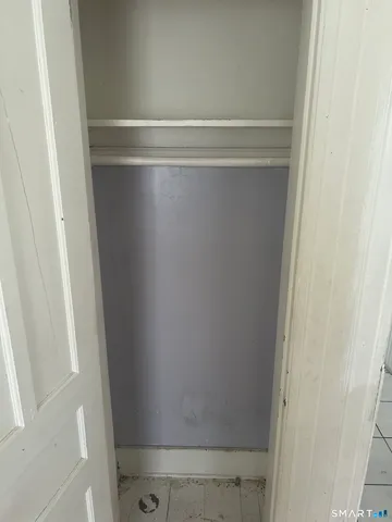 a close up view of racks on the wall