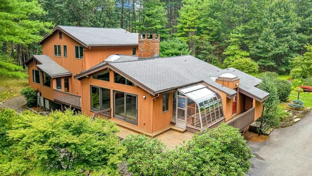 a view of balcony with small garden