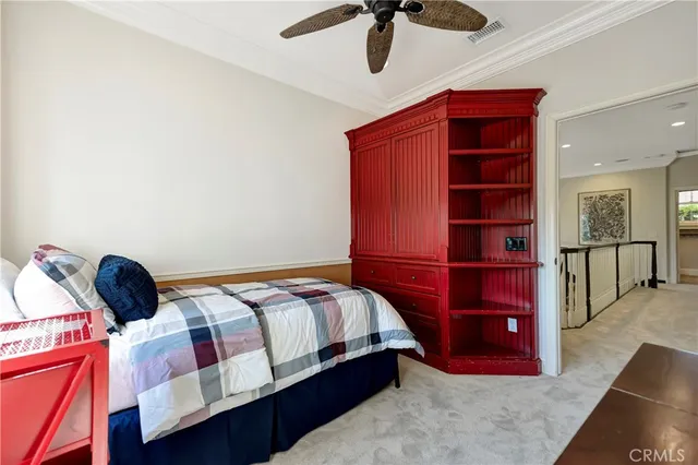 an aerial view of a house with outdoor space