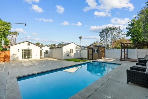 a view of a house with pool