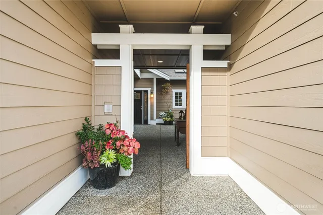a view of a entryway door front of house