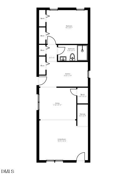 1217 Rosedale Avenue, Unit B Durham, NC 27707 - Photo 21 of 24 a picture of a floor plan
