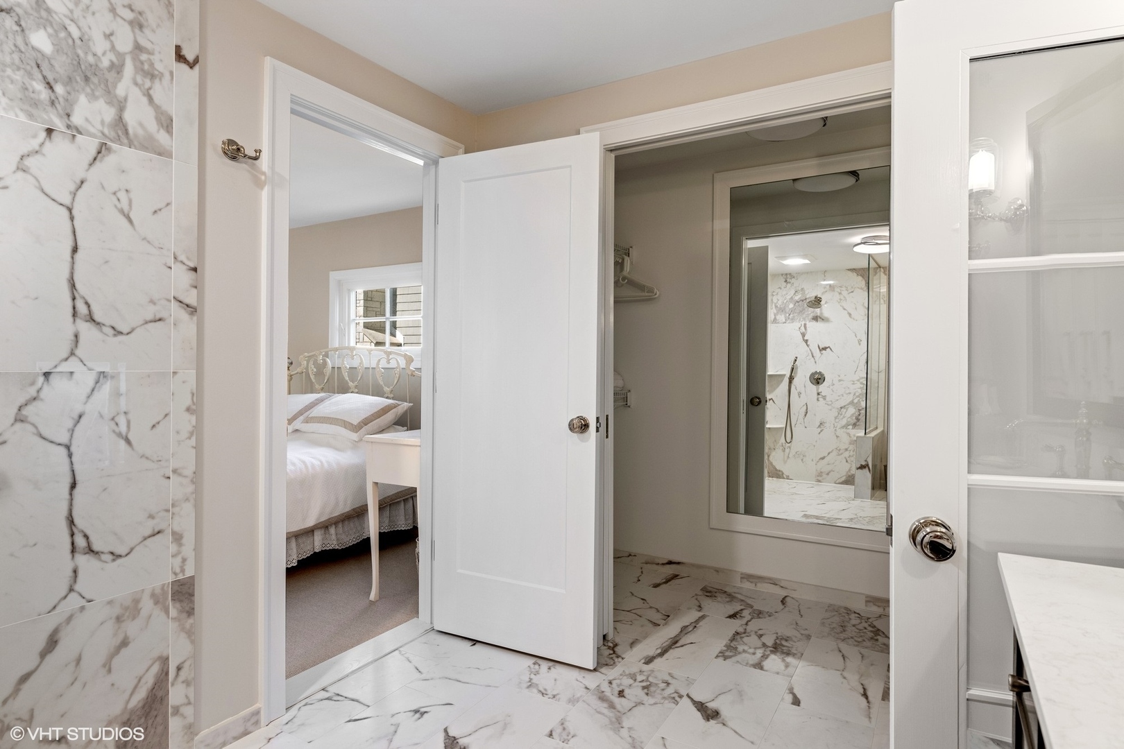 474 Ash Street Winnetka, IL 60093 - Photo 36 of 57 a bathroom with a granite countertop sink and a mirror