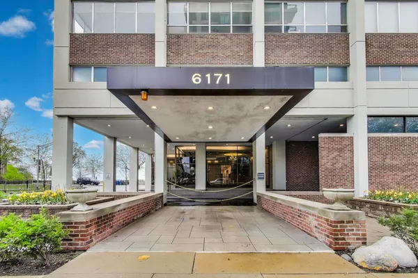 a view of a building with door