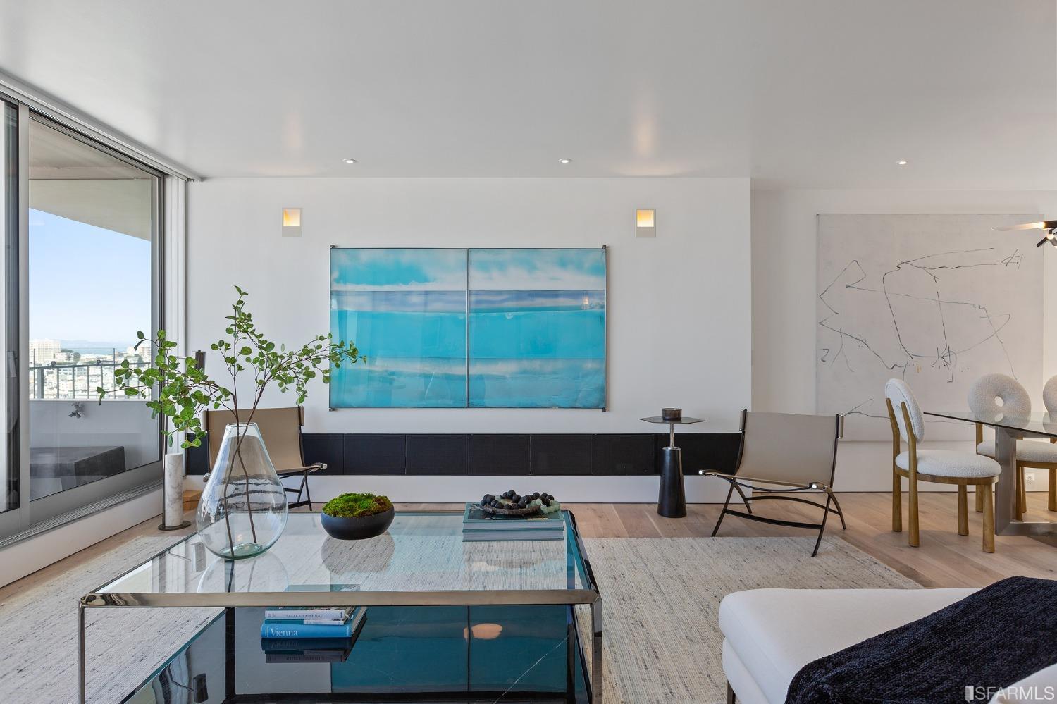 1835 Franklin Street, Unit 1601 San Francisco, CA 94109 - Photo 12 of 37 a living room with furniture and a potted plant