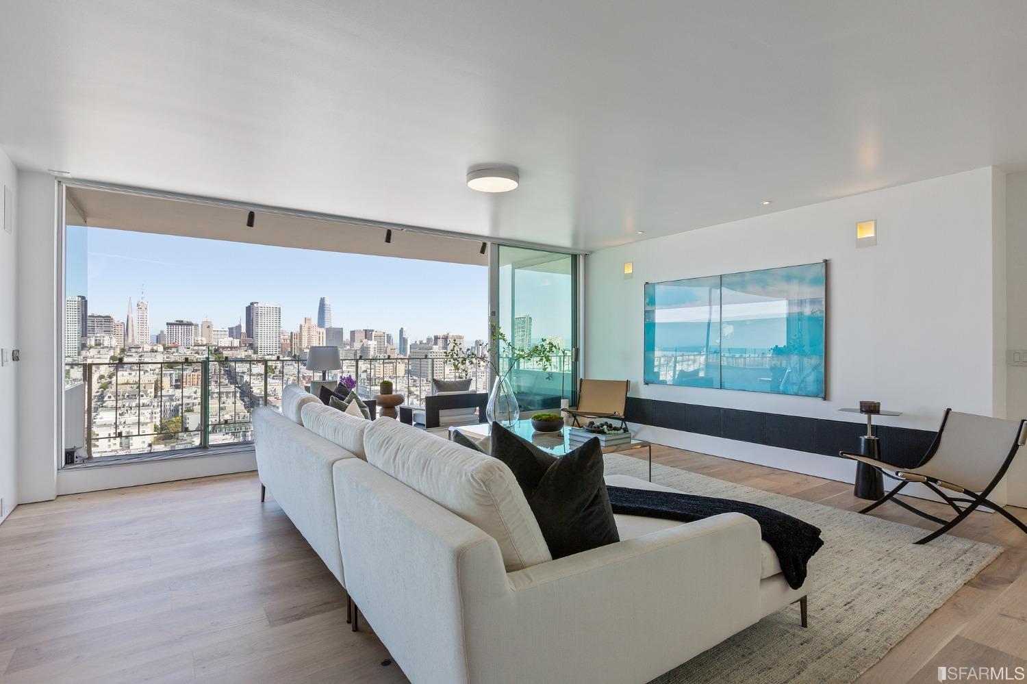 1835 Franklin Street, Unit 1601 San Francisco, CA 94109 - Photo 14 of 37 a living room with furniture and a large window
