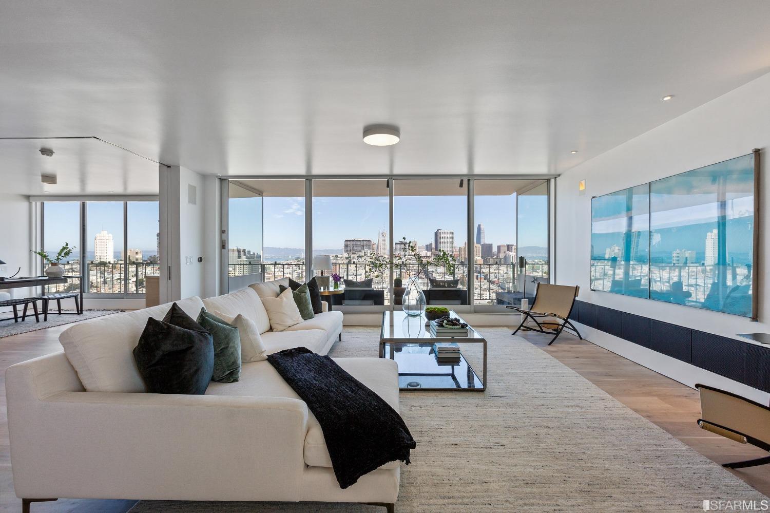 1835 Franklin Street, Unit 1601 San Francisco, CA 94109 - Photo 2 of 37 a living room with furniture and a large window