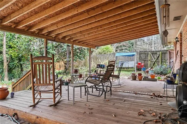 a view of outdoor seating