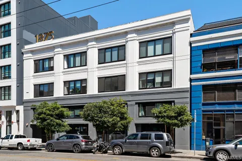 a car parked in front of a building