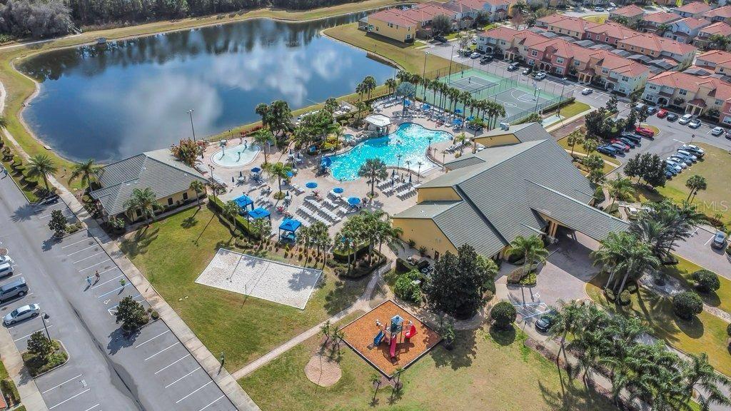 8979 California Palm Road Kissimmee, FL 34747 - Photo 32 of 33 an aerial view of a house with a swimming pool