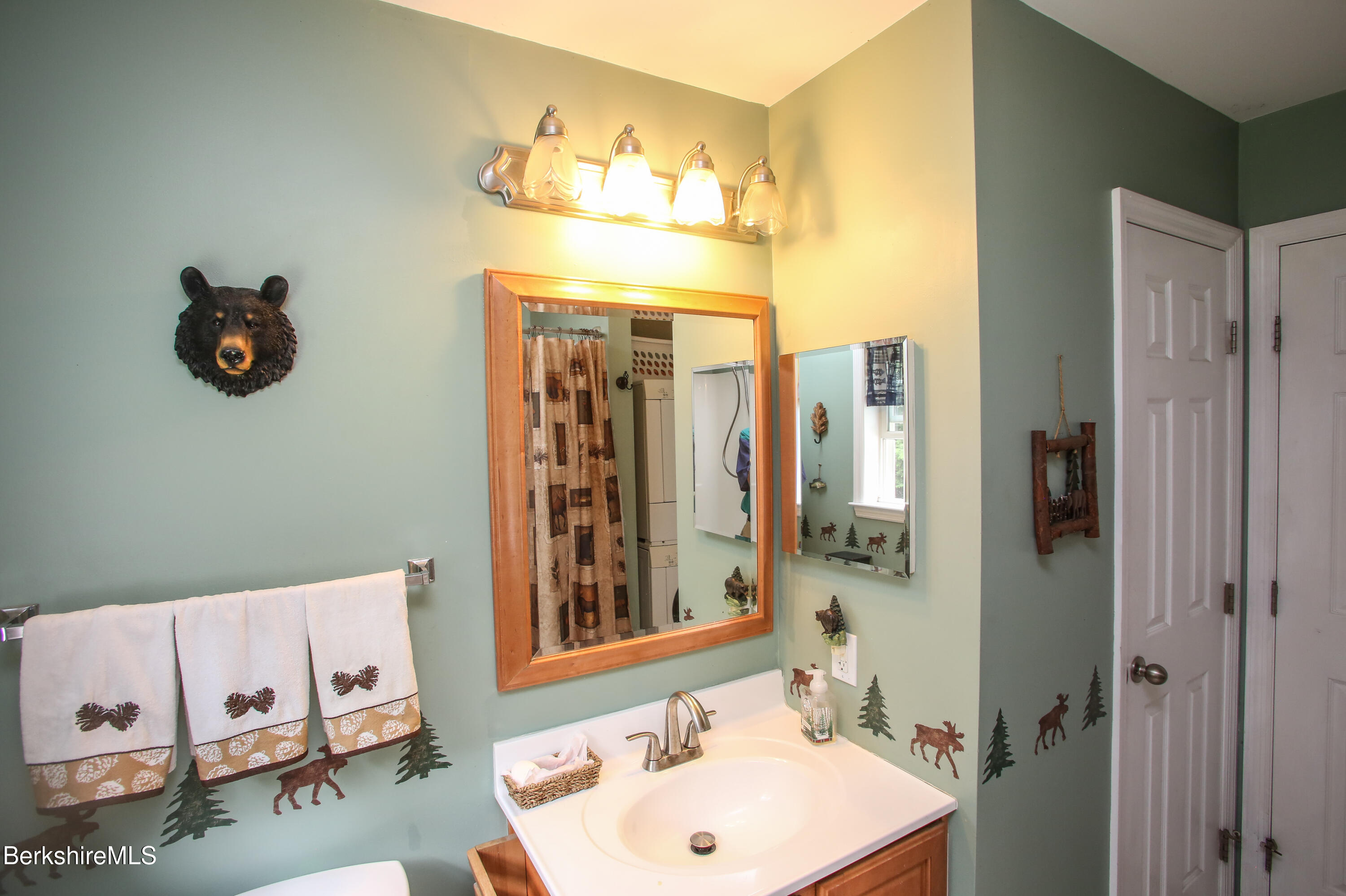 201 Ford Hill Road Rowe, MA 01367 - Photo 13 of 34 a bathroom with a sink and a mirror