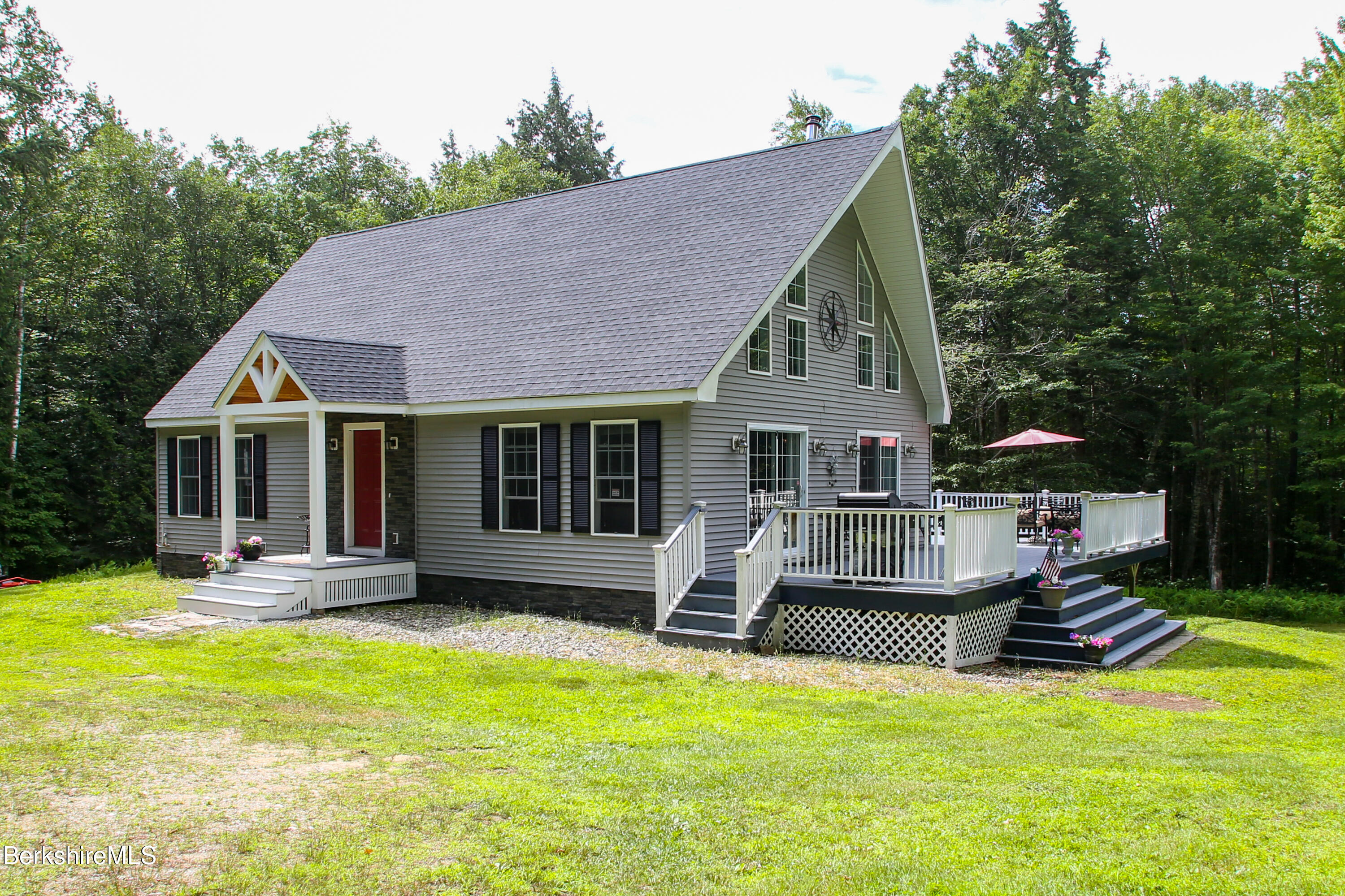 201 Ford Hill Road Rowe, MA 01367 - Photo 34 of 34 a front view of house with yard and seating area