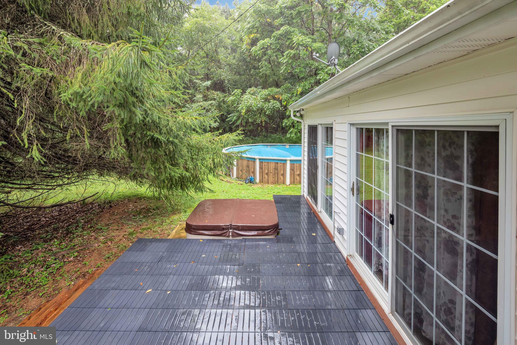 Hot tub deck outside master bedroom.