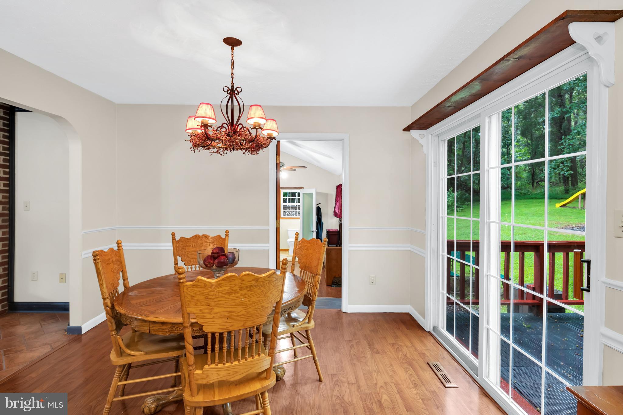 854 Stoney Bottom Road Front Royal, VA 22630 - Photo 10 of 38 Dining area with sliding doors to back deck