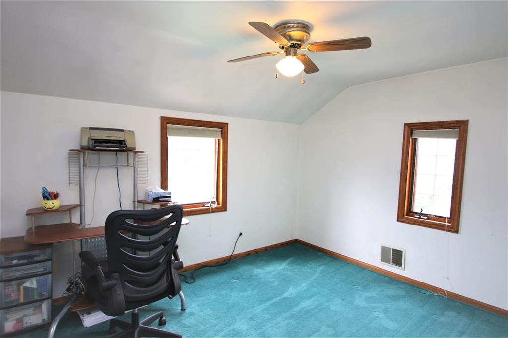5319 Highgrove Road Whitehall, PA 15236 - Photo 14 of 24 Ceiling Fan Light in 11x10 Bedroom w/ Deep Closet offering access to Attic