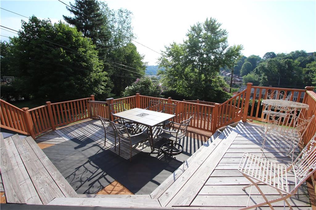 5319 Highgrove Road Whitehall, PA 15236 - Photo 6 of 24 Incredible Double Tiered Deck off Living Room Sliding Door, this is Upper Deck leading down onto Lower Level