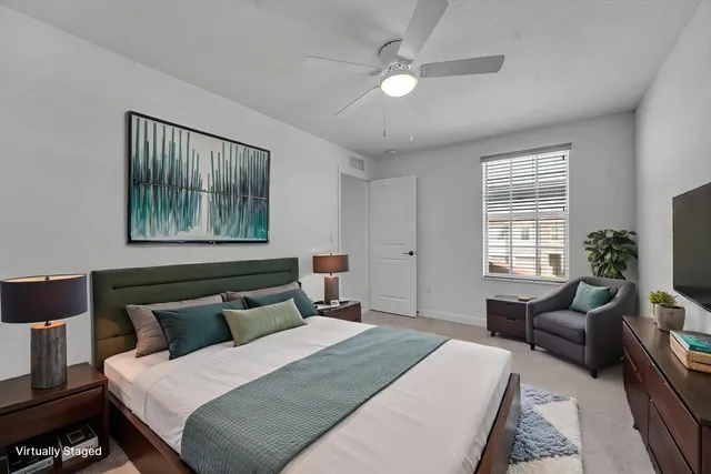 a view of a room with white walls