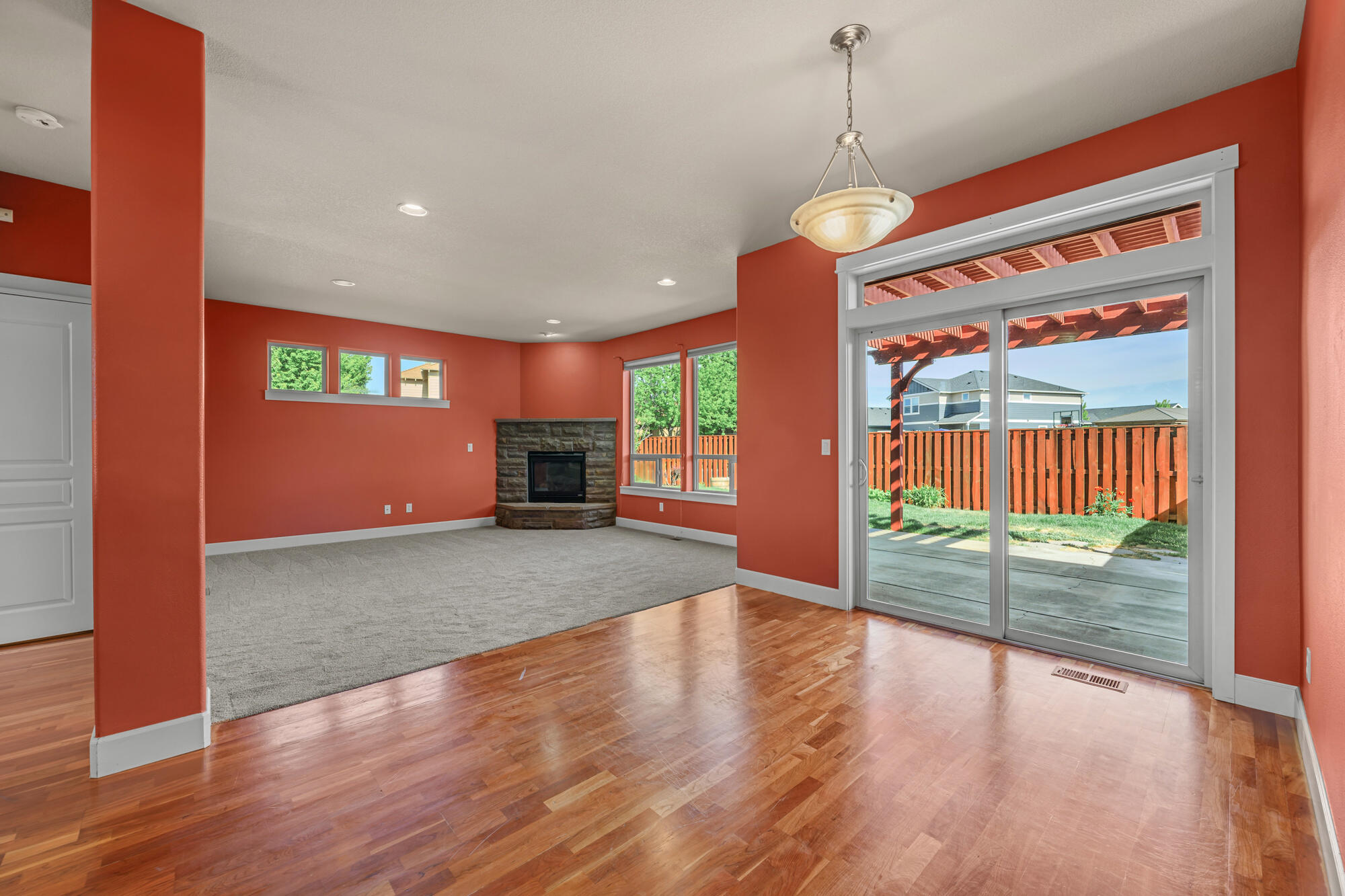 1402 Northeast Hudspeth Road Prineville, OR 97754 - Photo 6 of 36 a view of empty room with wooden floor and fan