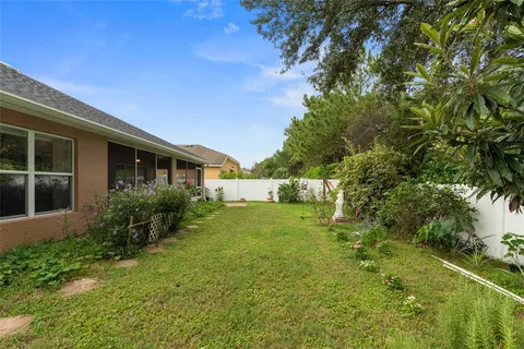 a view of a lake with a sitting area