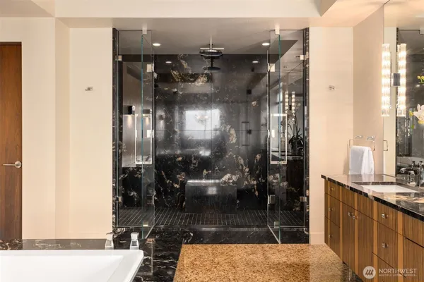a view of bathroom with a tub