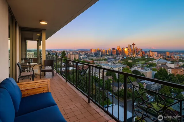 a view of city and an ocean