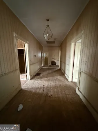 a view of a livingroom with a chandelier