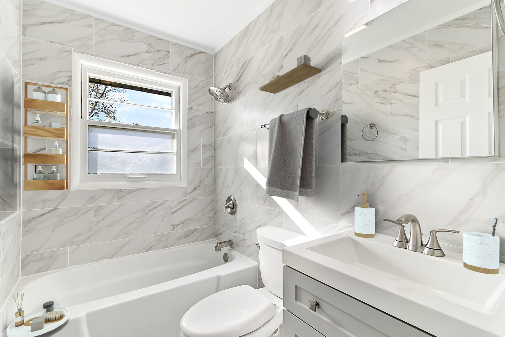 23519 West Renwick Road Plainfield, IL 60586 - Photo 5 of 22 a bathroom with a sink toilet and shower