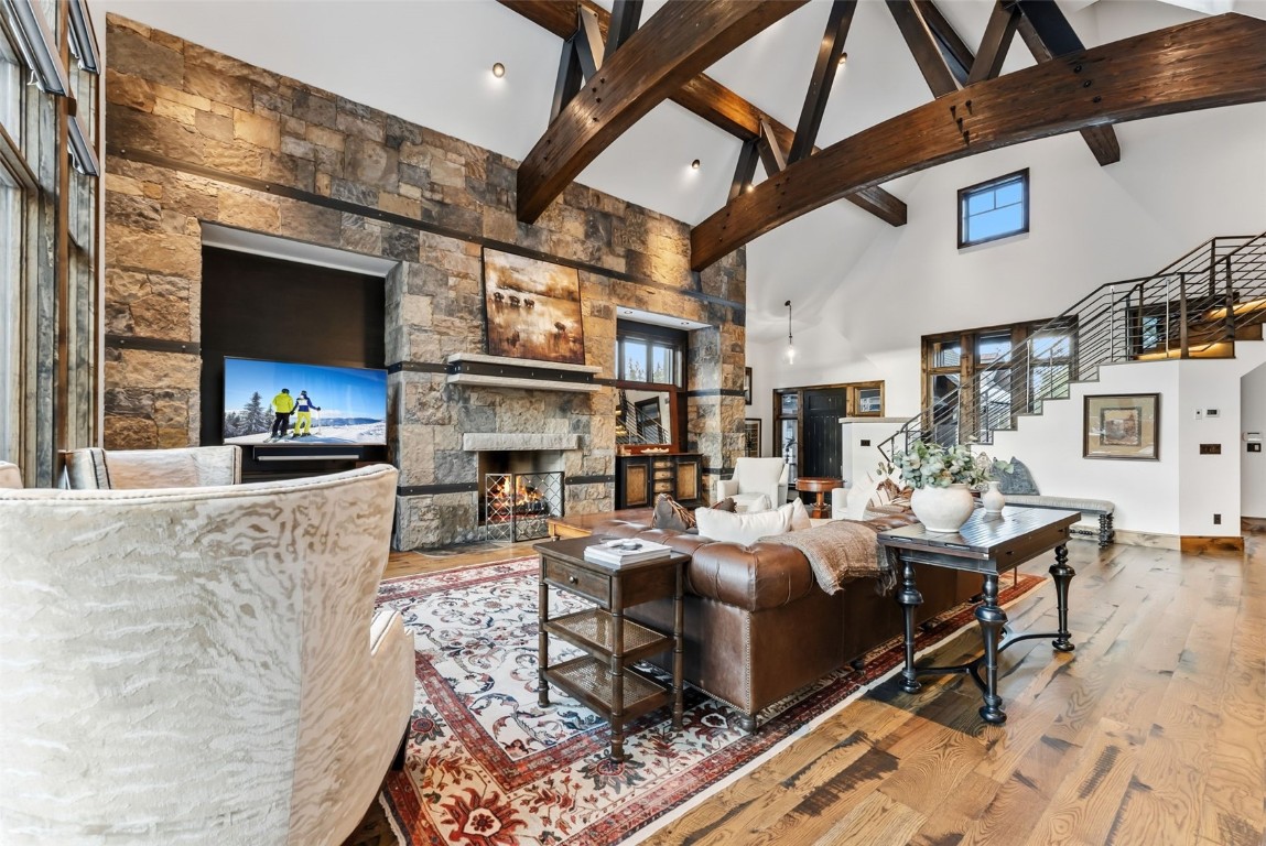111 Brooks Snider Road Breckenridge, CO 80424 - Photo 11 of 44 a living room with fireplace furniture and a fireplace