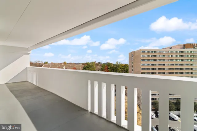 a view of balcony with city view