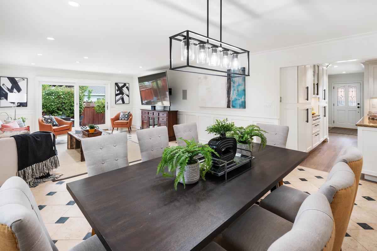 3524 Michael Drive San Mateo, CA 94403 - Photo 12 of 39 a living room with furniture flowerpot and a chandelier