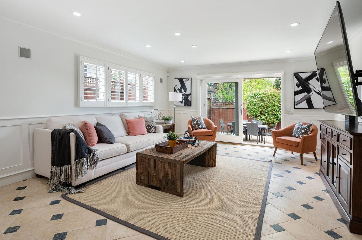 3524 Michael Drive San Mateo, CA 94403 - Photo 13 of 39 a living room with furniture and a flat screen tv