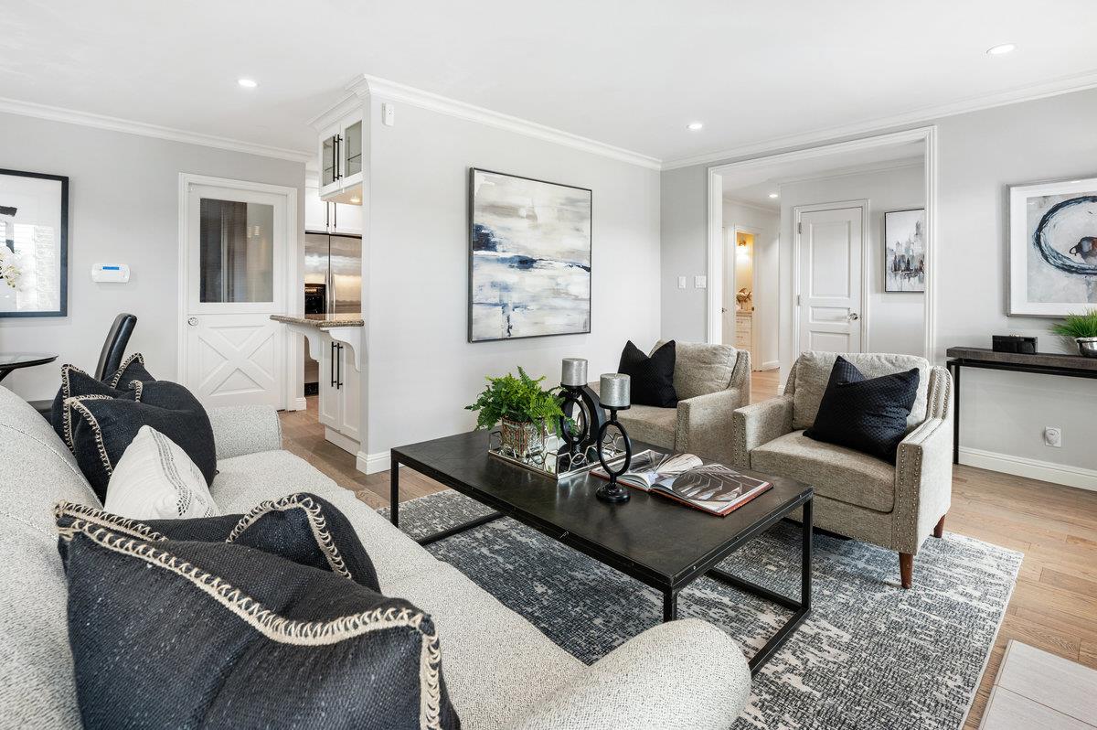 3524 Michael Drive San Mateo, CA 94403 - Photo 4 of 39 a living room with furniture potted plant and open kitchen view