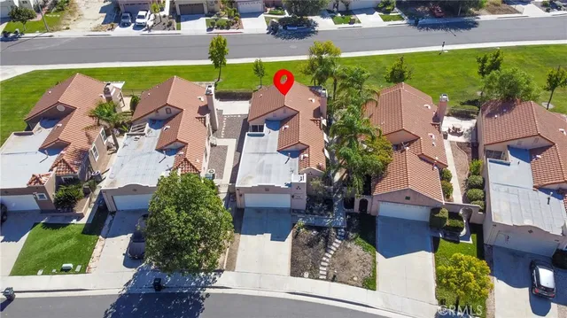 an aerial view of multiple house