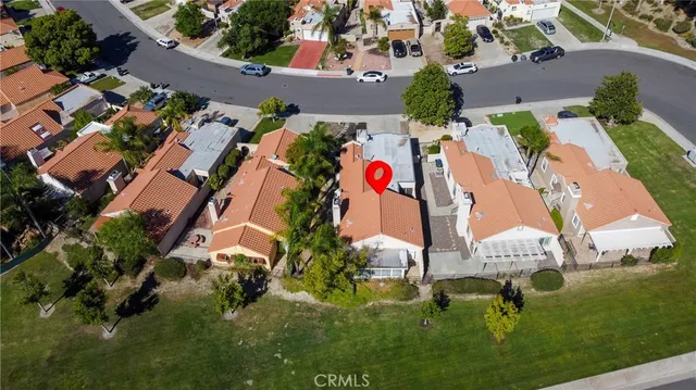 an aerial view of multiple house