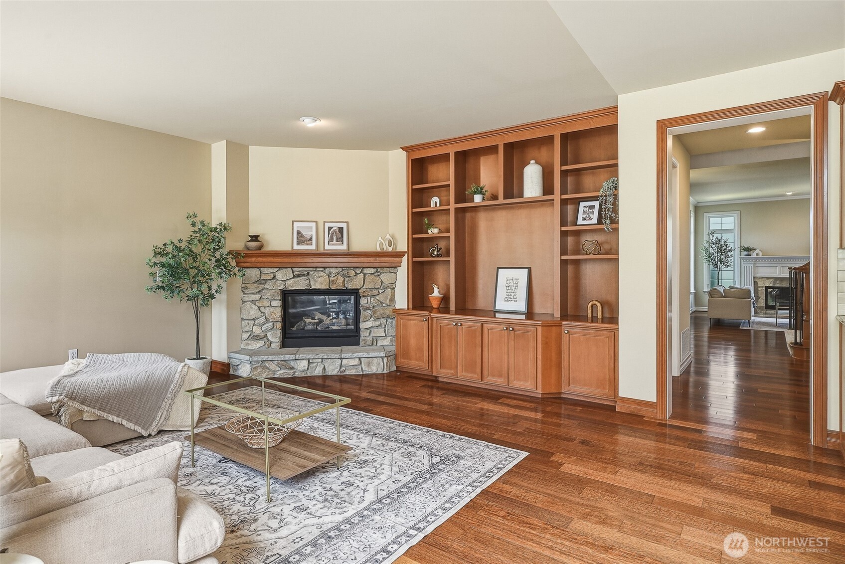 3932 221st Place Southeast Bothell, WA 98021 - Photo 13 of 36 a living room with furniture and a fireplace