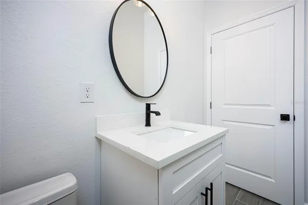 a view of small space with wooden floor